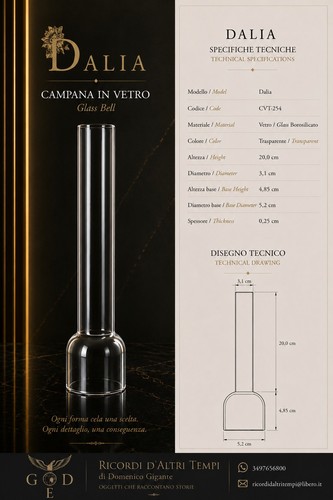 Rif campana vetro per lume - rif,
